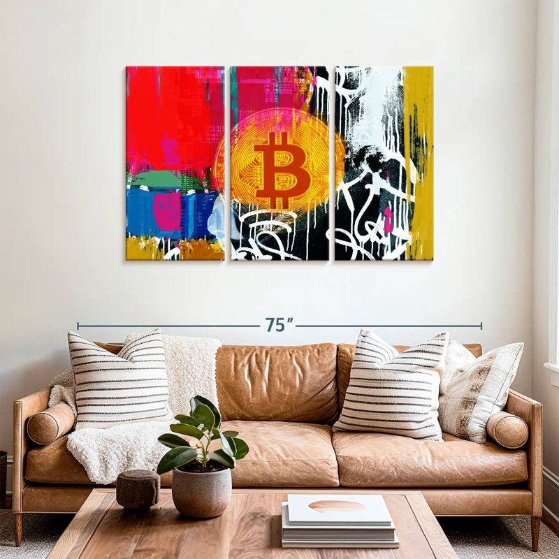 Kerner Cryptocurrency Bitcoin, 36" H x 57" W