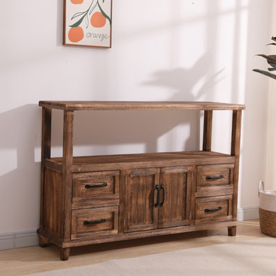 Buffet en bois massif brun