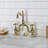 Kingston Brass English Country Two-Handle 3-Hole Deck Mount Bridge Bathroom Faucet with Brass Pop-Up-64743878