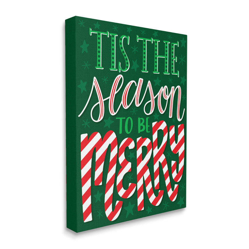 Art mural sur toile Tis The Season To Be Merry par Taylor Shannon Designs, H 30 po x l 24 po x P 1,5 po