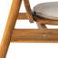 Fauteuil club de 2 avec coussins beiges, structure en bois, pieds en eucalyptus, siège courbé et à lattes de style moderne, idéal pour la détente en plein air