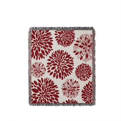 Jeté floral en coton