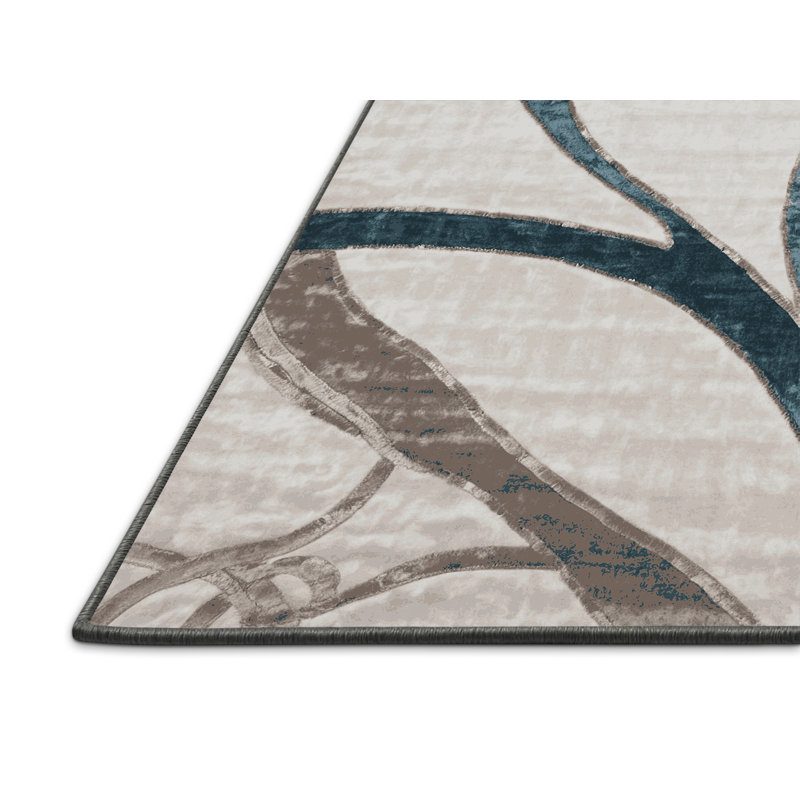 Silky Soft Plush Gray Area Rug, Round 6'