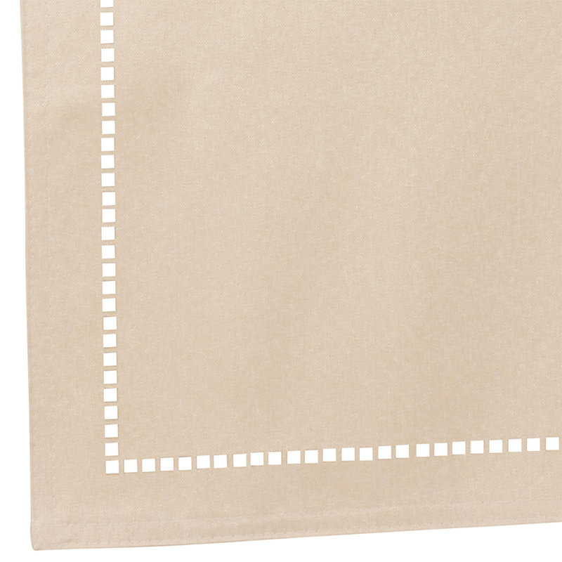 Serviette carrée en polyester Caroleta, Ivoire