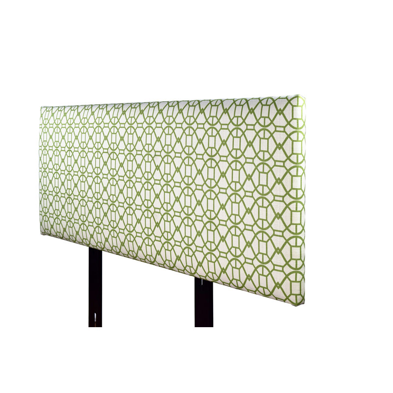 Tête de lit à panneau rembourré Seguis, Simple, Vert