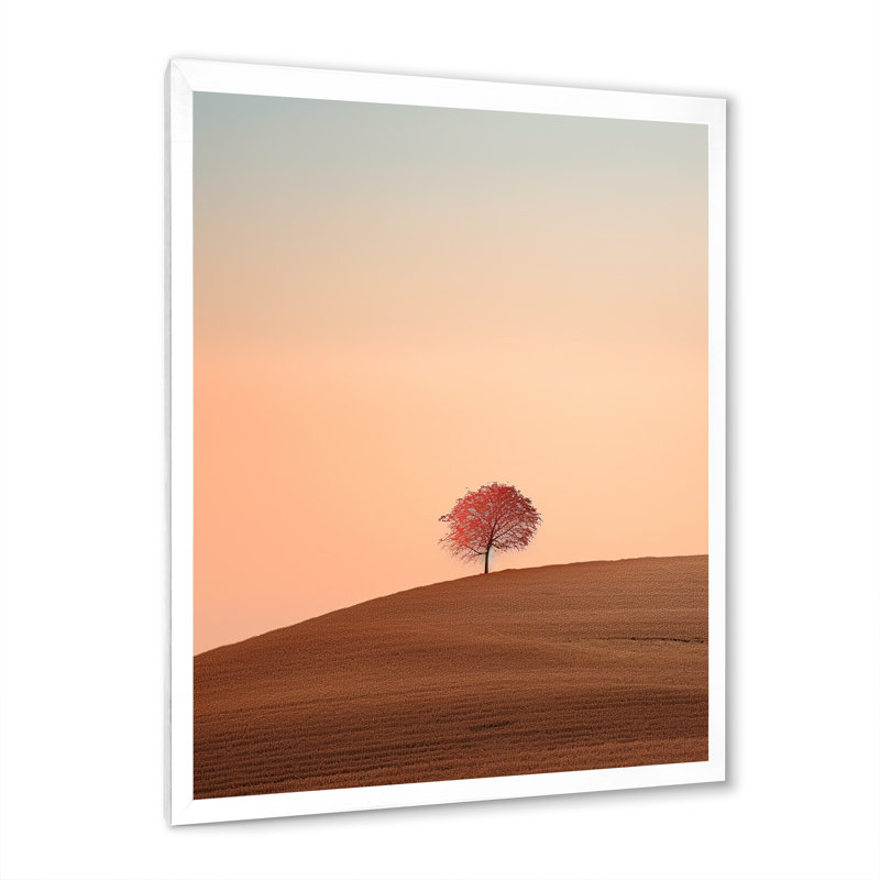 Photographie d'automne au coucher du soleil avec abstraction I, Cadre simple blanc, H 32 po x l 24 po x P 1 po