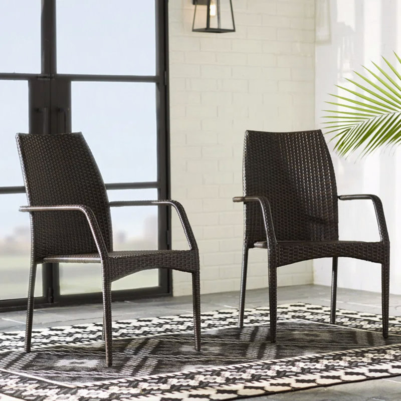 Ensemble de 2 chaises d'extérieur en osier