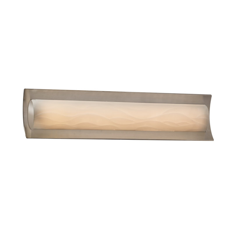 Barre d'éclairage de salle de bain 1 lumière DEL Riskin, Nickel brossé