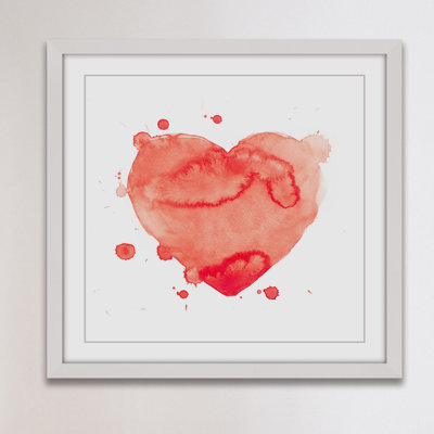 « cardiaque splash square », reproduction d’art encadrée