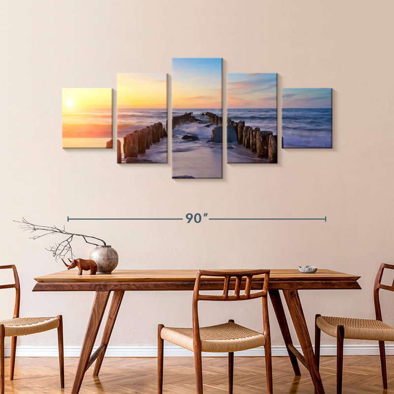 Old Pier Sunset Avonna, 42" H x 92" W