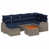 Coussin bleu marine / structure grise est en rupture de stock
