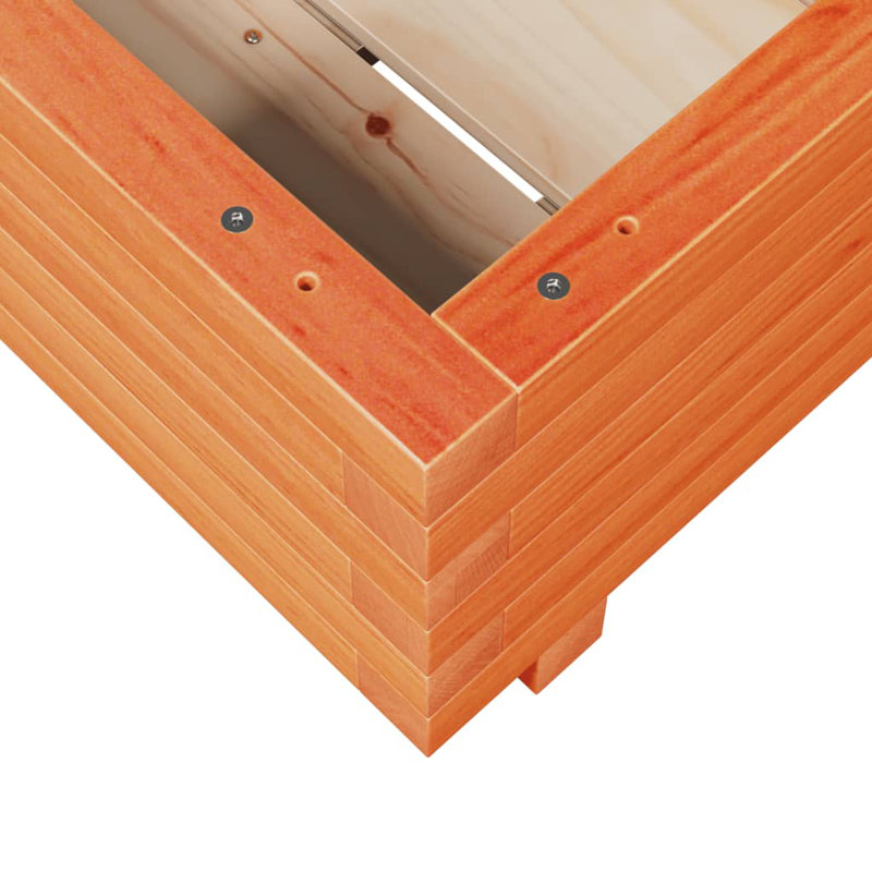 Bhavika Planter Box, 10.43" H x 15.75" W x 15.75" D, Wax Brown
