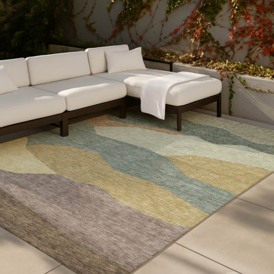Tapis géométrique intérieur / extérieur lavable à la machine Chantille ACN2608