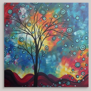 « greeting the aube » par megan duncanson, reproduction d’art, H 35 po x l 35 po x P 1,5 po, Toile