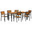 7 Piece Garden Dining Set Metal-1050107213
