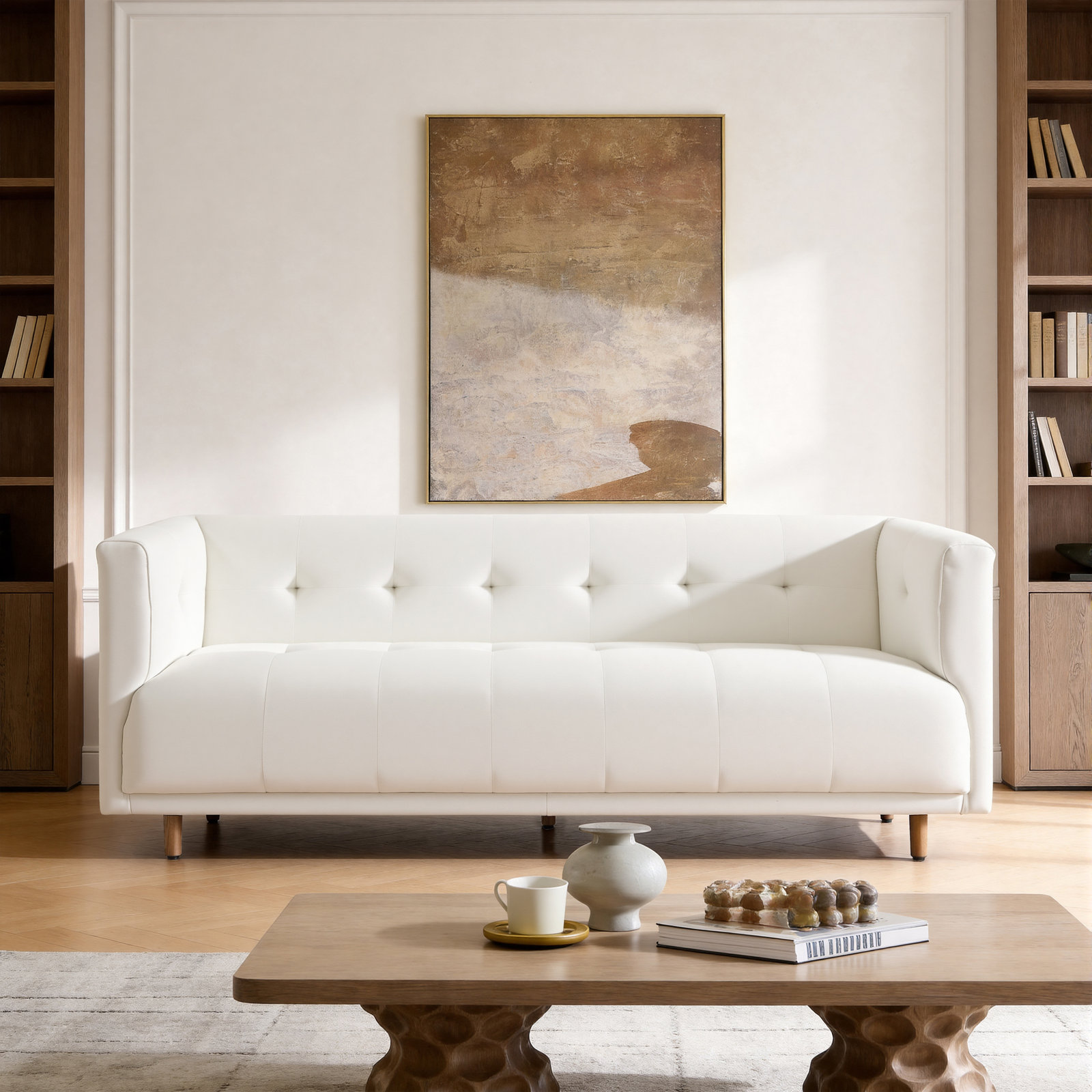 82" Sofa, Off-White