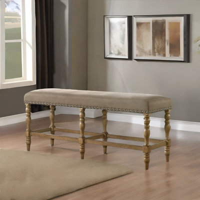 Ladora Microfiber / Microsuede Upholstered Bench