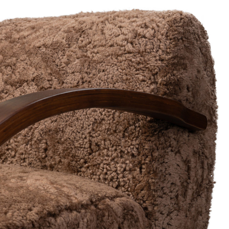 Burke Chair-Taupe Shearling, Amber Shearling