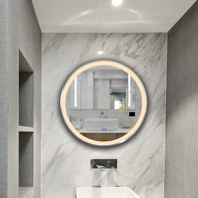 Miroir de salle de bain Bilol, 28 po x 28 po