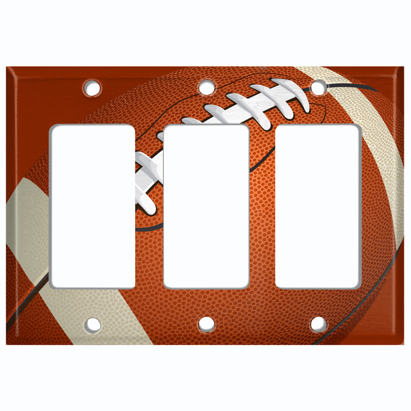 Football Kids Room Sports Game 3 - Gang Toggle Light Switch Standard Wall Plate