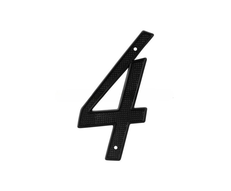 Deltana RNZ4-4 4" Numbers Zinc Die-Cast, Black