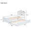 Lit plateforme simple en bois avec lit gigogne et tête de lit simple-1337351070