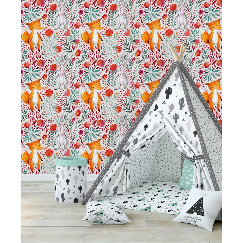 Murale peinture pour animaux floral, l 25 po x H 120 po