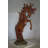 Large Rearing Horse Red Finished Bronze Statue -  Size: 34"L x 21"W x 46"H. 