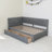 77.50" X 41.90" Twin Size Bed Frame With 2 Drawers And Rustic Guardrail-1166137435
