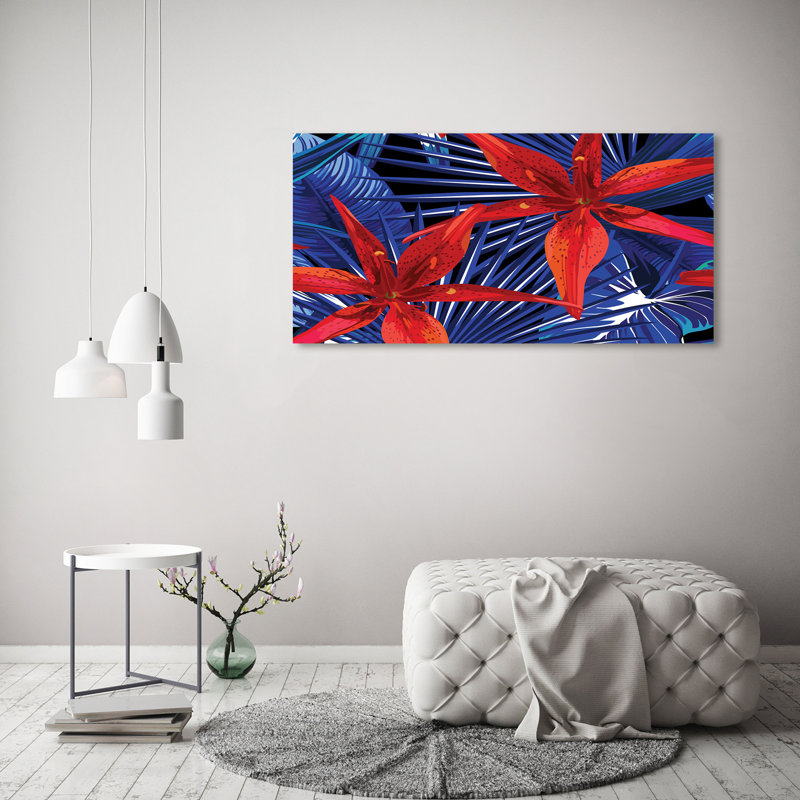 Tropical Flowers - Wrapped Canvas Print