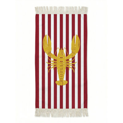 Blue Lobster Point Turkish Cotton Towel