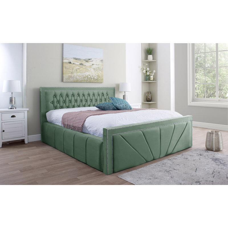 Adeleke Upholstered Bed, Duck Egg, Kingsize (5')