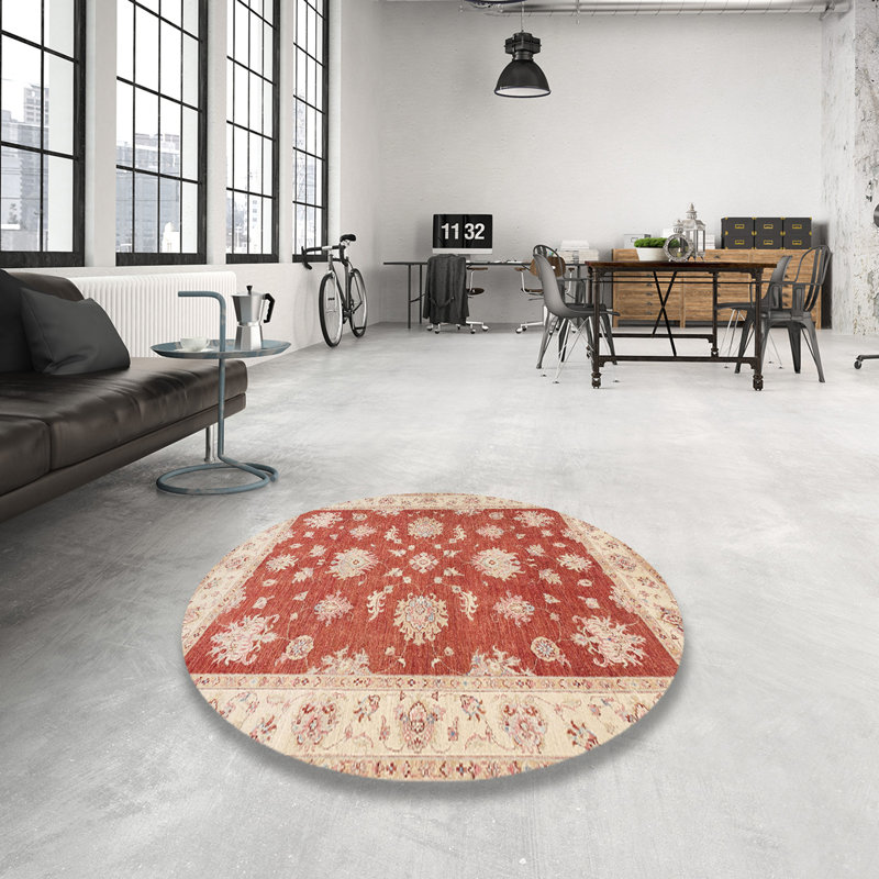 Raja Oriental Indoor Rug, Round 5'