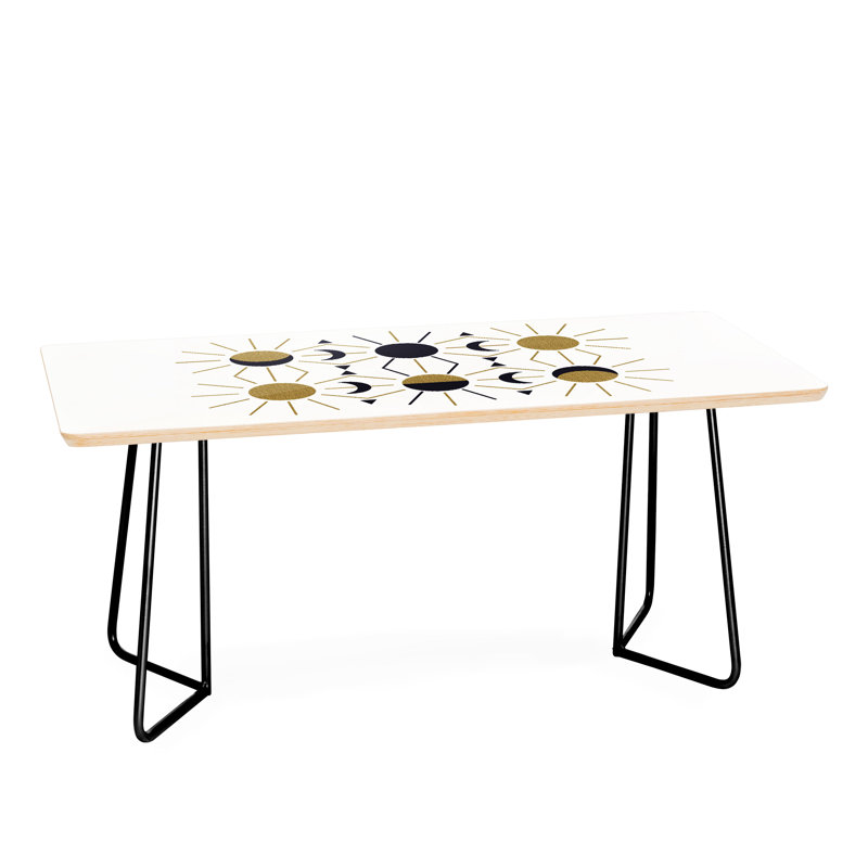 Table basse lune et soleil, Noir