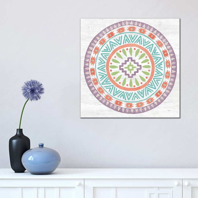Lovely Llamas Mandala II by Mary Urban - Wrapped Canvas Painting, 45.72 cm H x 45.72 cm W