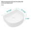 Lavabo de salle de bain en céramique 15,7 "x 13,7"
