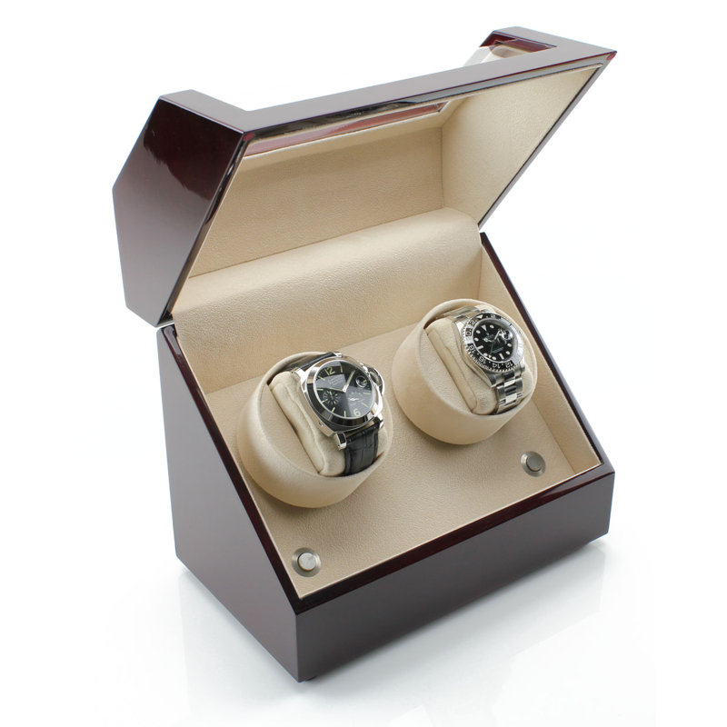 Heiden Faux Leather Watch Box, Cherrywood