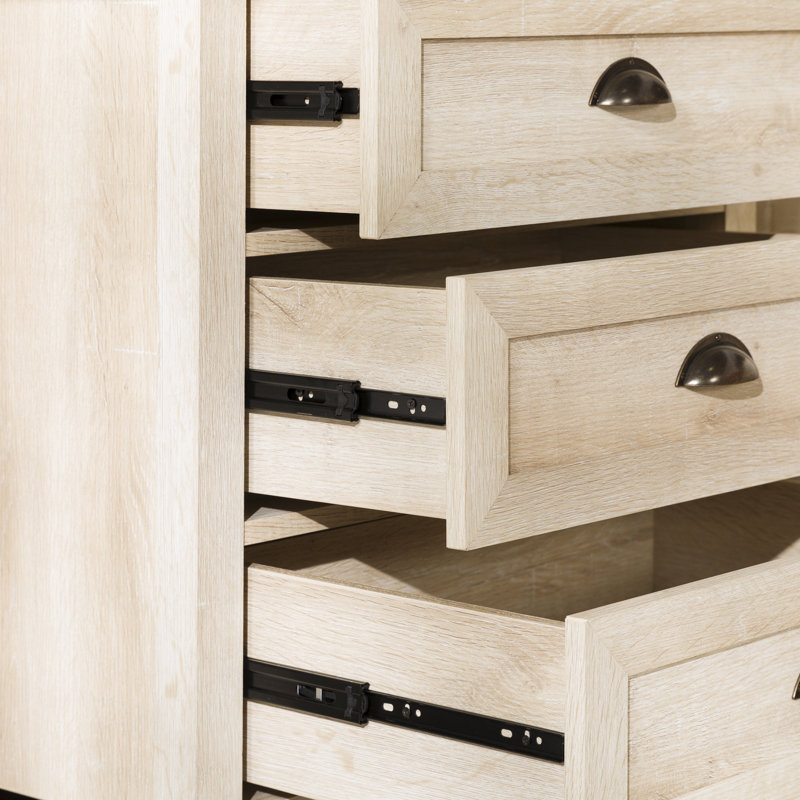 Hulbert Classic Framed 3-Drawer Nightstands, White Oak