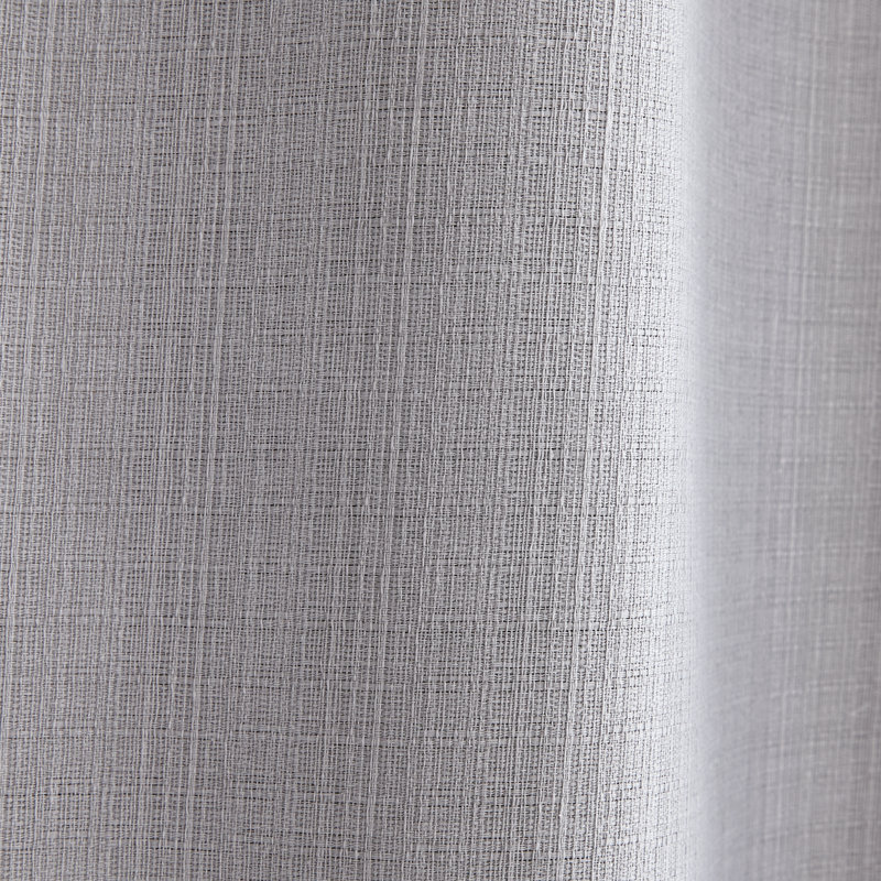 Textured Blackout Eyelet Curtains, Width 168 x  Drop  183cm, Silver
