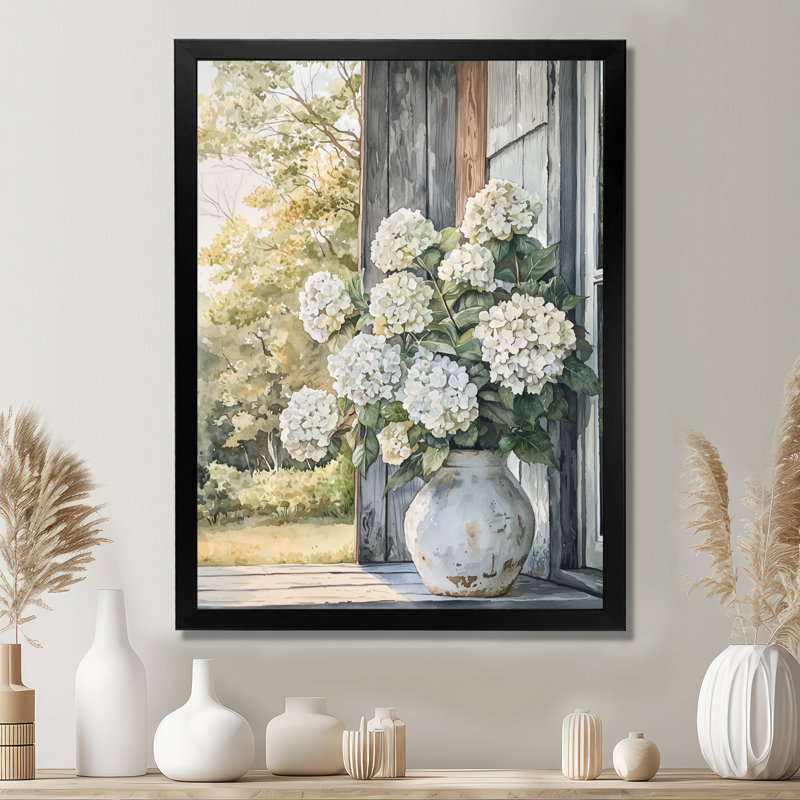 Bayle - salon d'art mural floral, H 32 po x l 24 po, Noir, Reproduction encadrée d'une seule photo