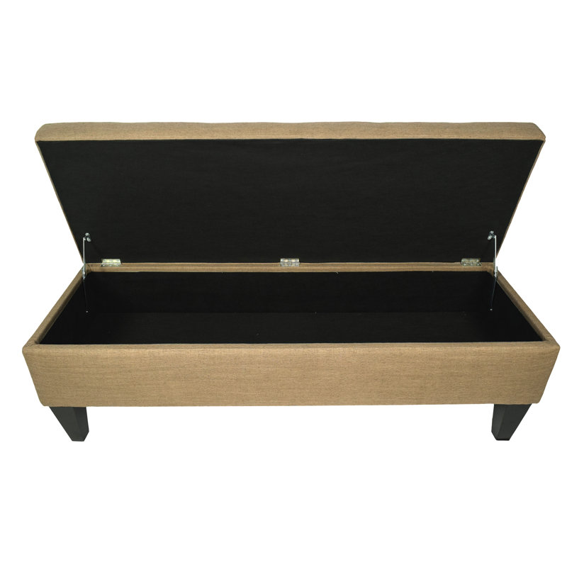 Banc de rangement à couvercle rabattable Gaither, Chameau