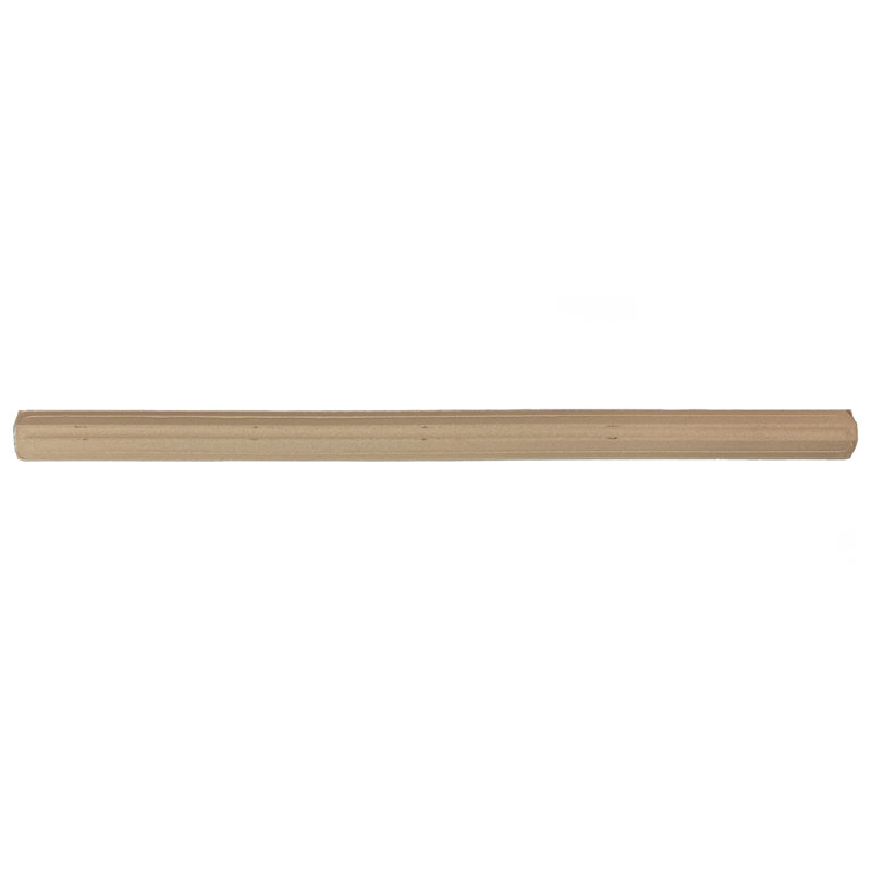 Coco Demi-Bullnose 1/2 In. X 7-7/8 In. Ceramic Wall Trim, Glossy Black Hat