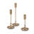 3 Piece Iron Tabletop Candlestick Set