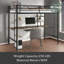 Lit mezzanine avec bureau et tablette, conception peu encombrante, simple