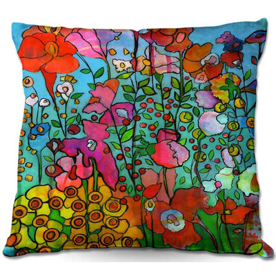 Floral Reversible Throw Pillow