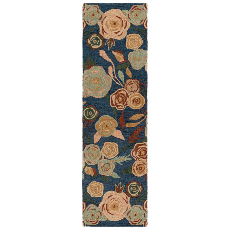 Jardin Hand Tufted Wool; Cotton Floral Indoor Rug, Runner 2'3" x 8'