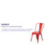 Chaise d'appoint empilable en métal Lily-1652496490