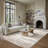 Sarah Modern Abstract Machine Washable Area Rug-1669138649