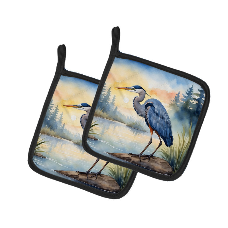Paire de poignées bleues Heron