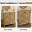 Armoire de plancher pliante 30 po avec lavabo en céramique-1806241465